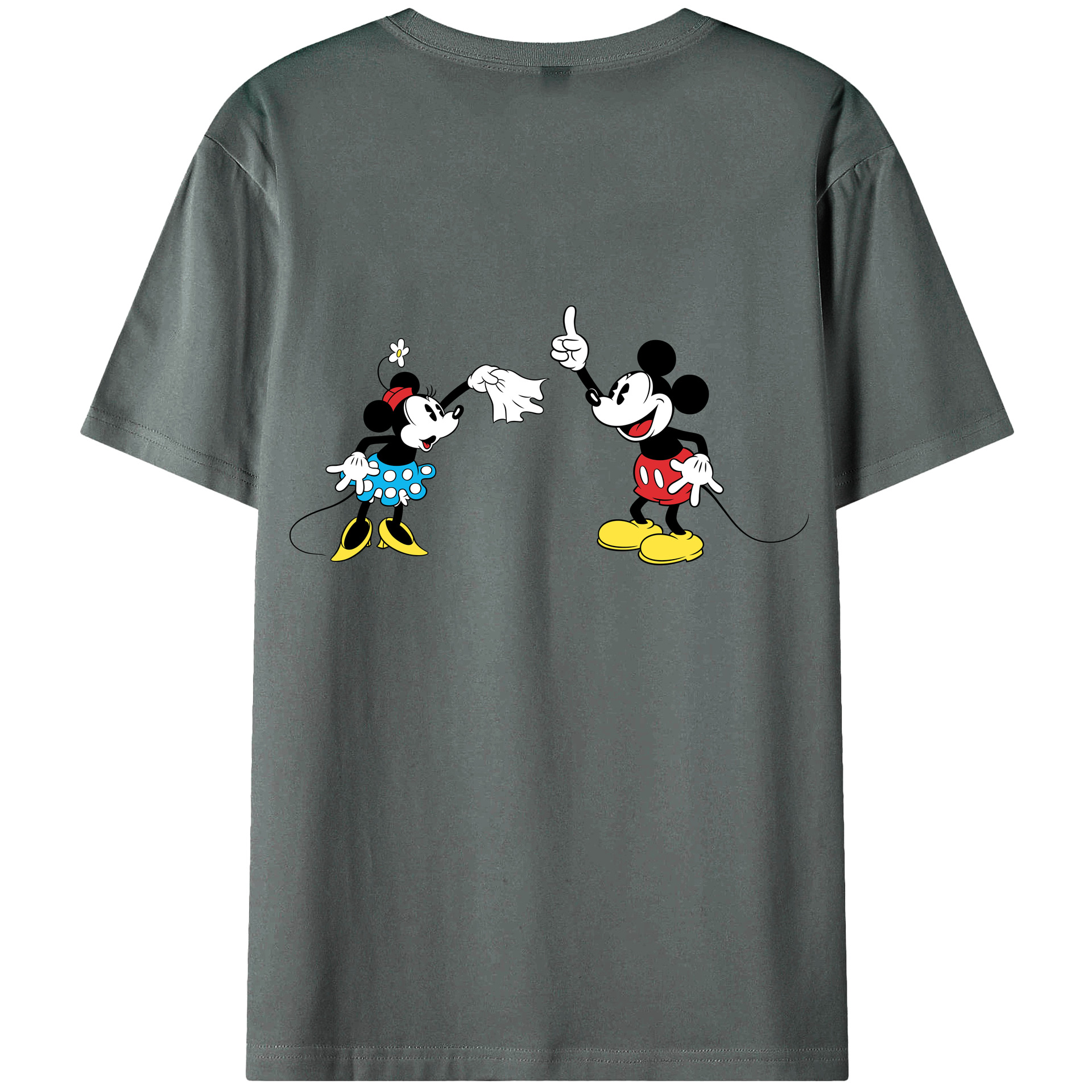 （画像用） ミッキーマウス Mickey Mouse 綿100％半袖Tシャツ（背面プリント）